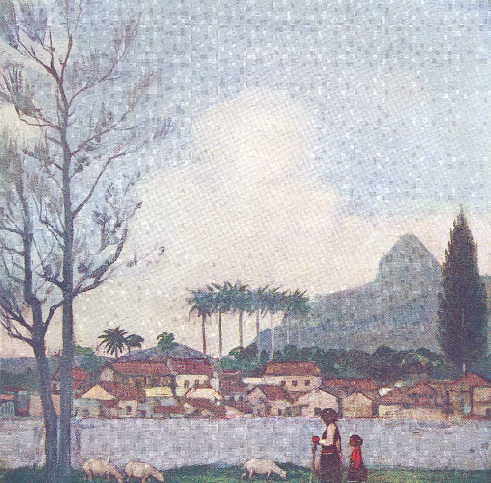 BRAZIL. A Little bit of old Rio 1908 antique vintage print picture